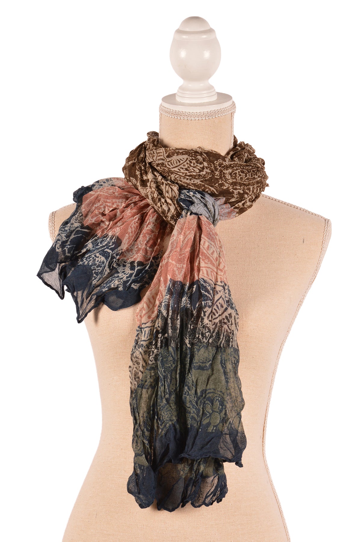 PK 31.5X71" PALM PRINT SCARF