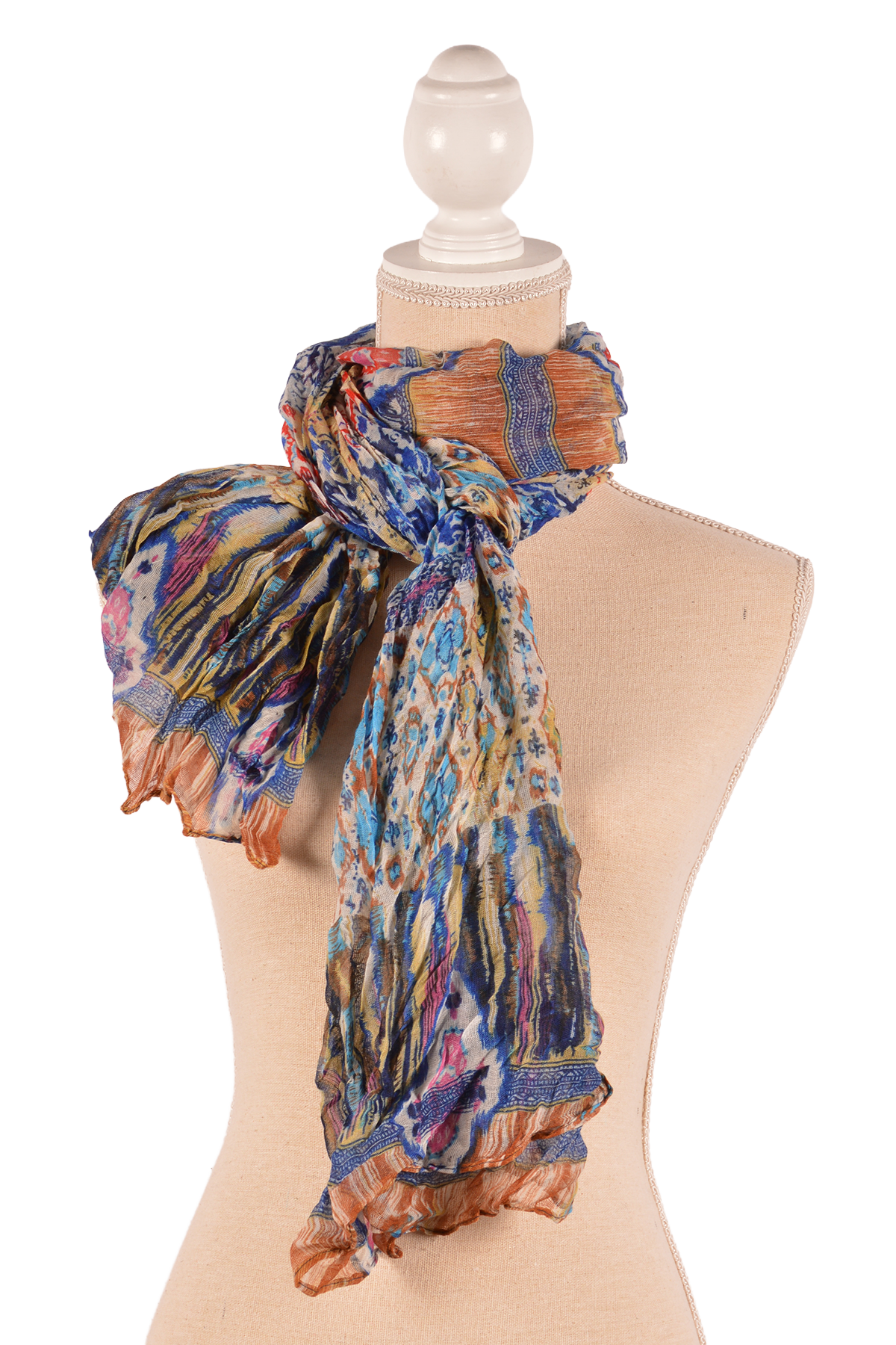 BL 31.5X71" CRINKLE SCARF