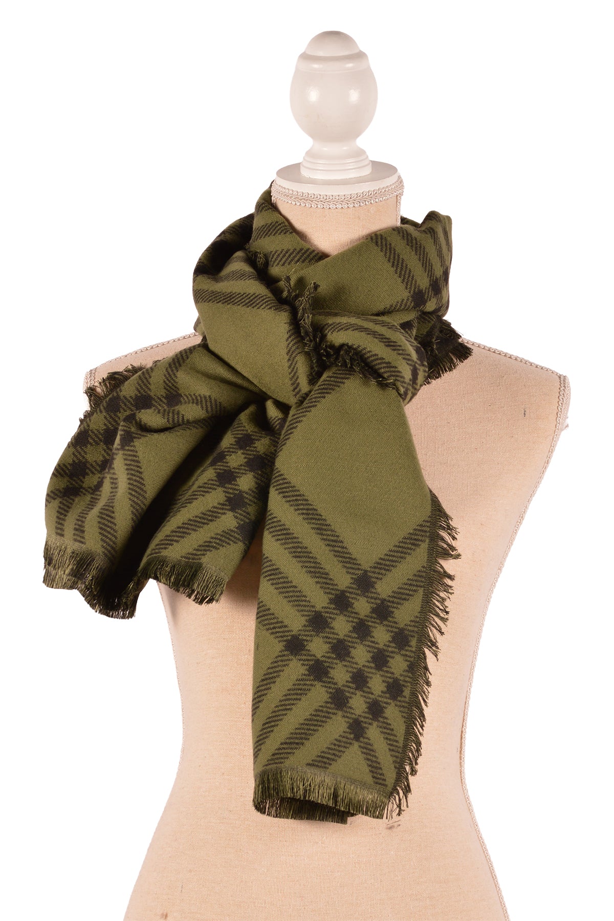 GR 24X75" DIA PLAID SCARF