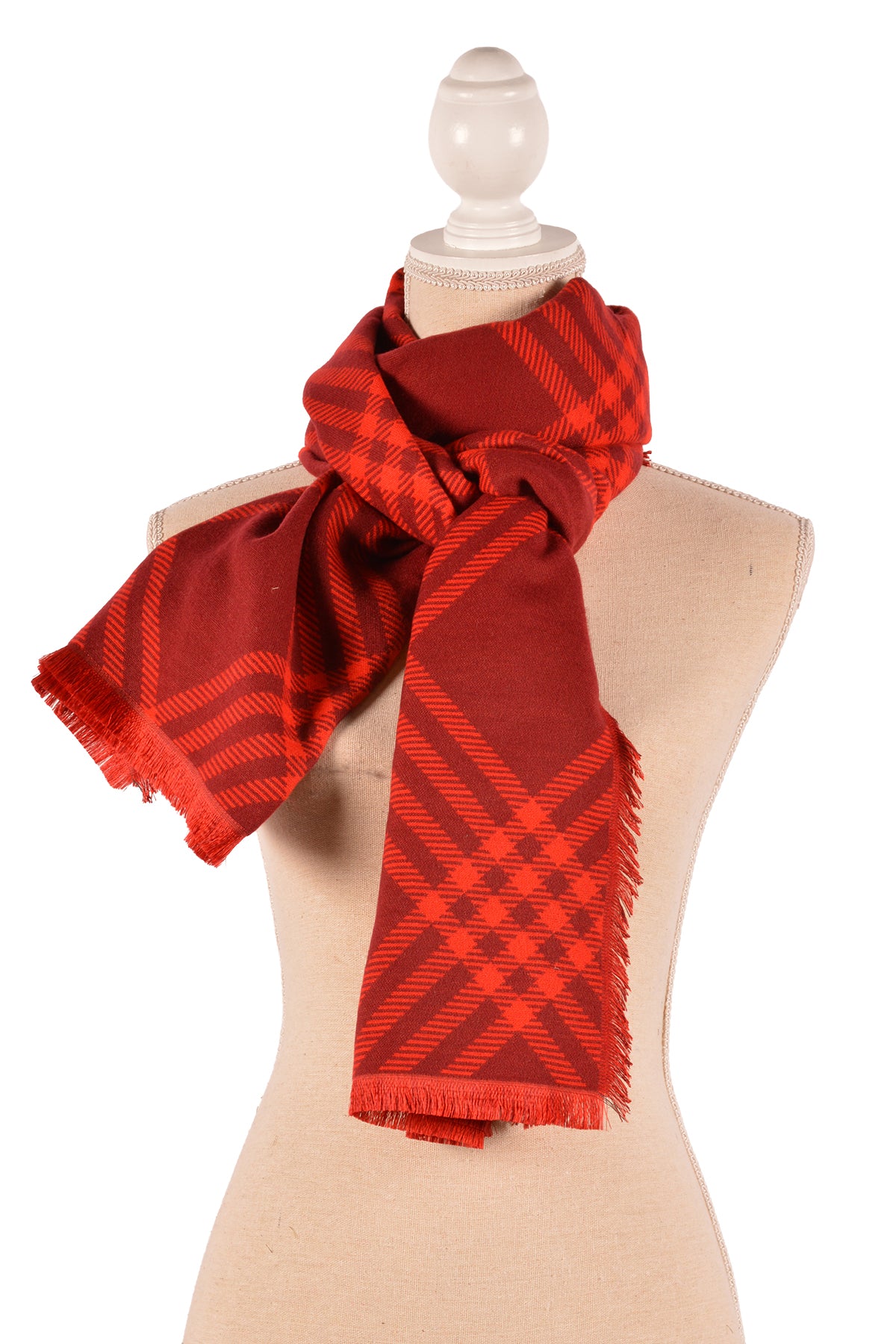 RD 24X75" DIA PLAID SCARF