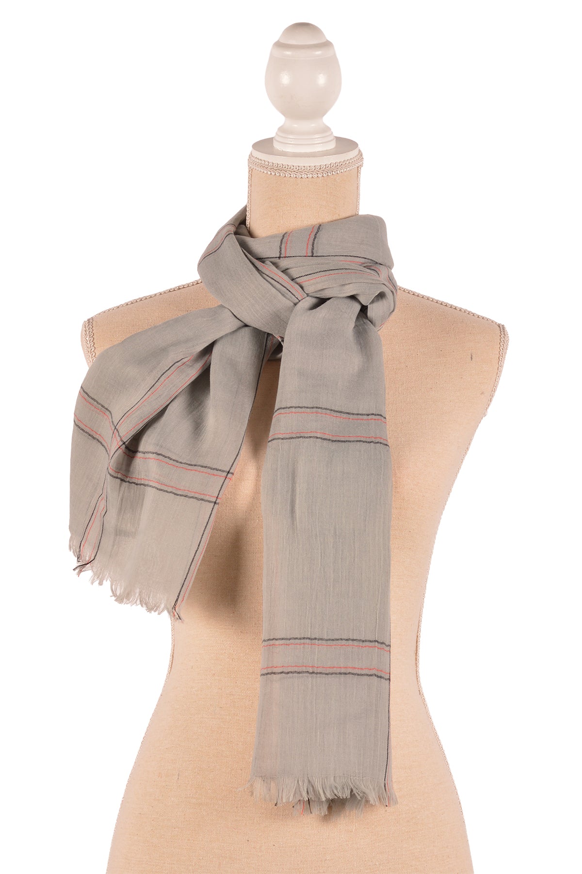 GY 29.5X75" WINDOWPAIN SCARF