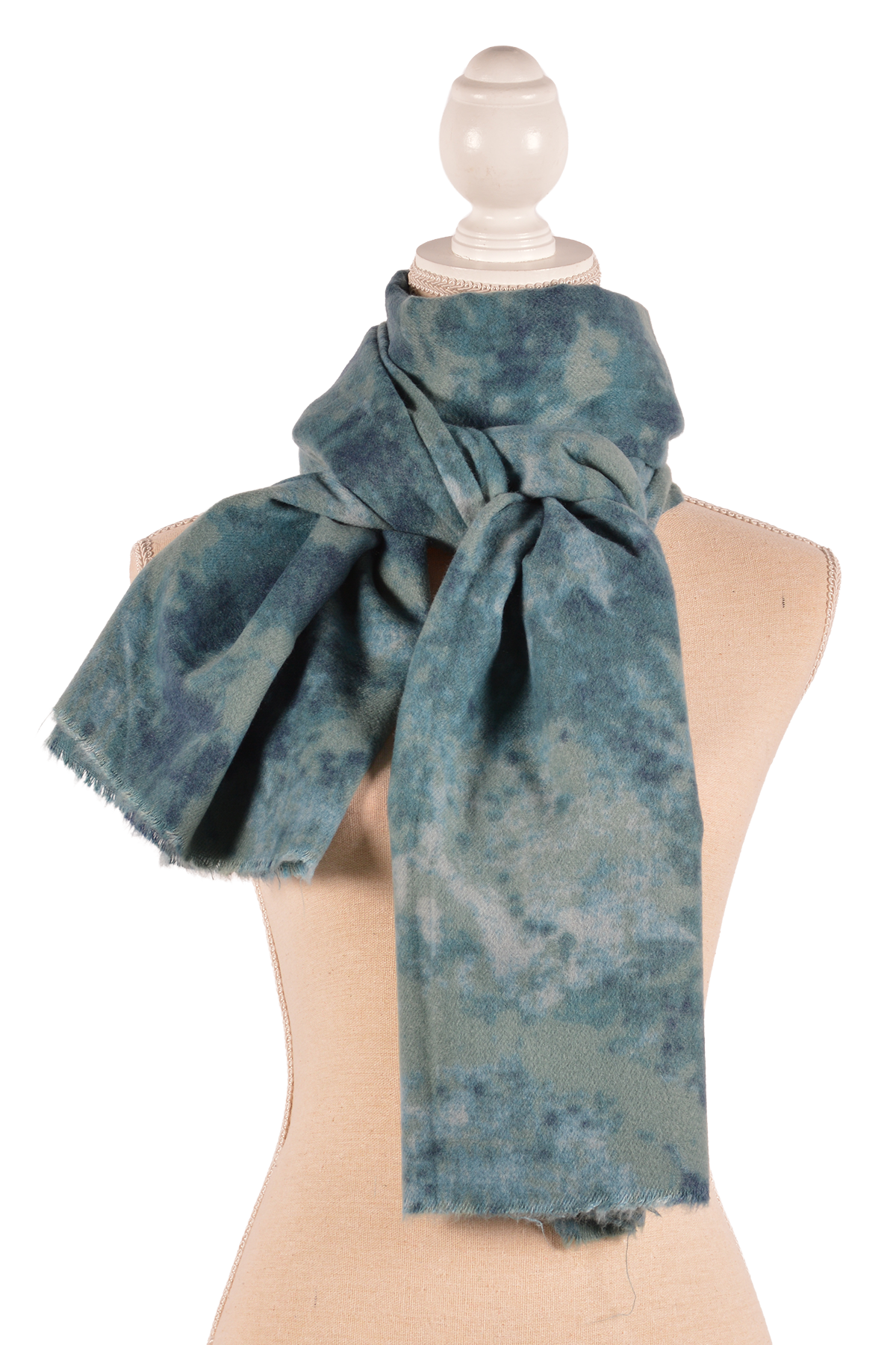BL 27.5X71" TIE DYE SCARF