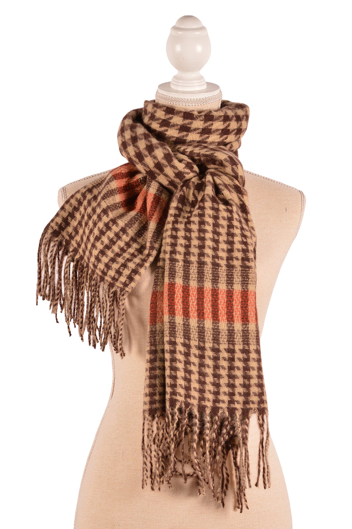 BR 27.5X71" LG CHECK SCARF