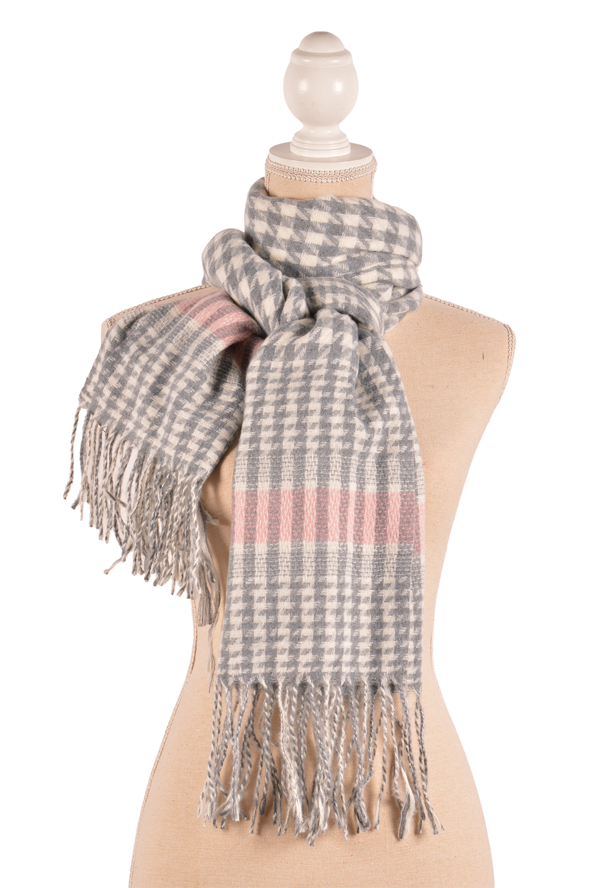 GY 27.5X71" LG CHECK SCARF