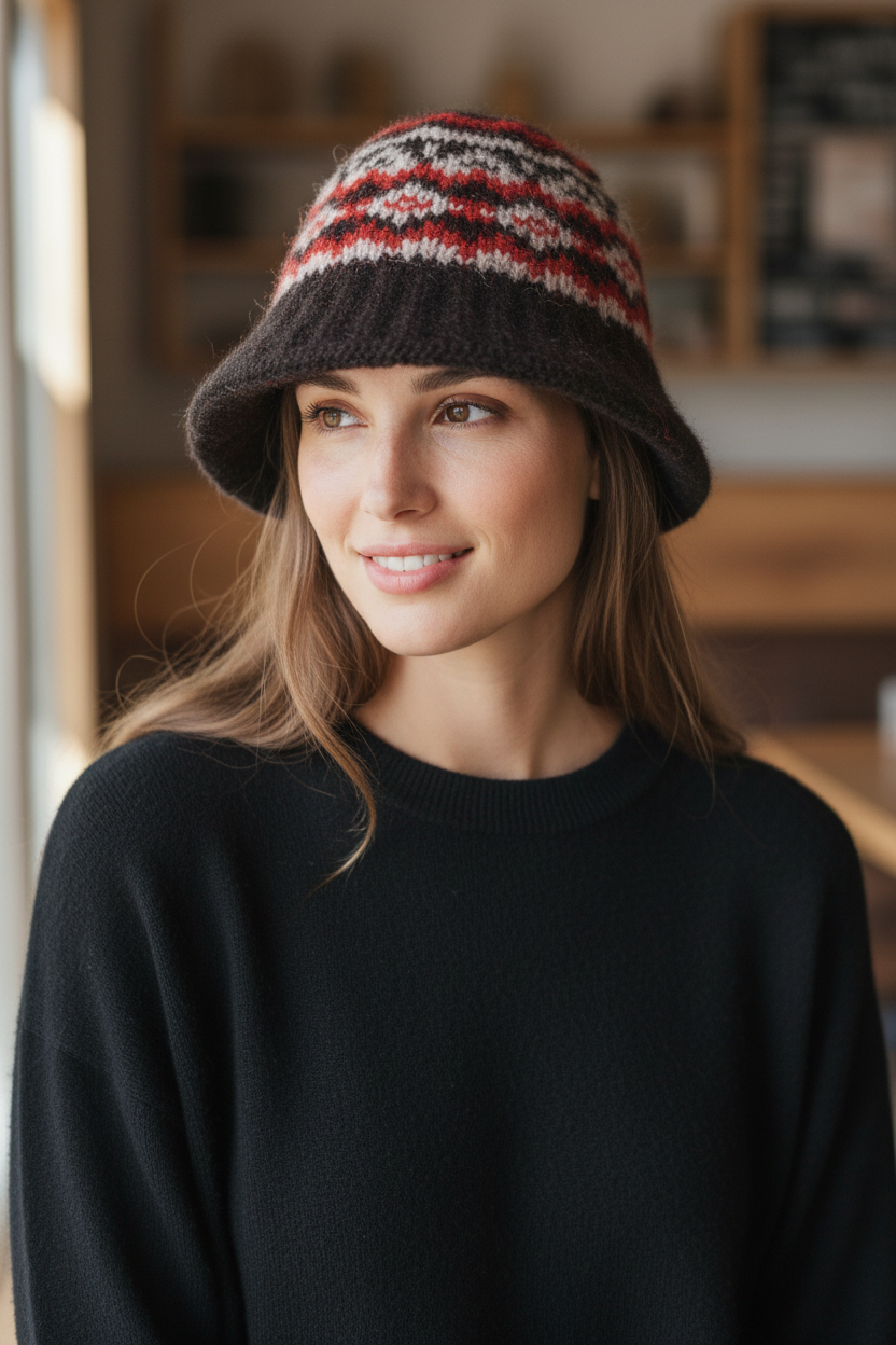 BK FAIRISLE BUCKET HAT