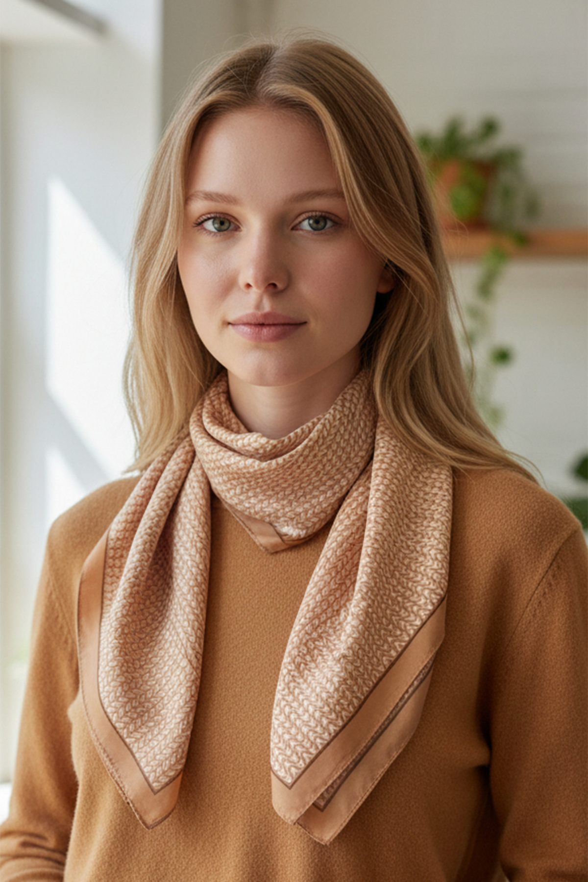 CA 35.5" GEOMETRIC V SQ SCARF
