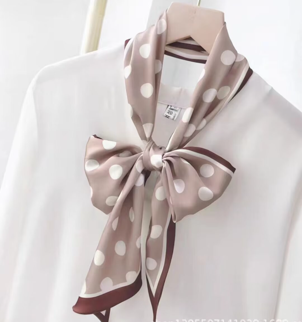 Polka Dot Skinny Scarf 5x57"