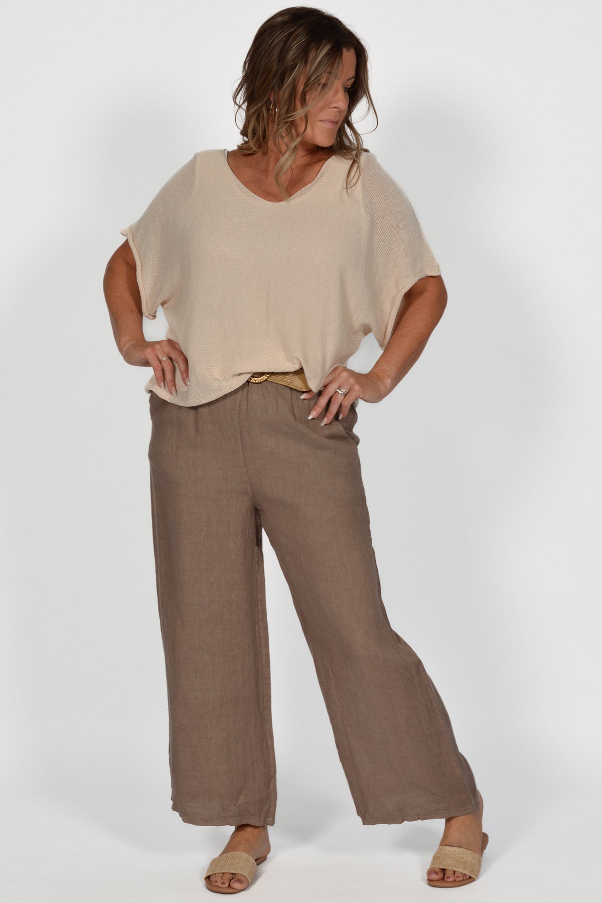 Short Sleeve Vneck Cotton Top