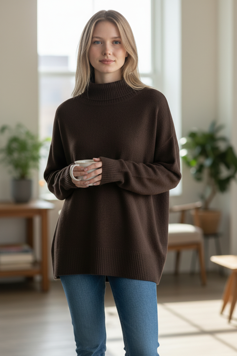 BR RIB MOCK NECK SWEATER