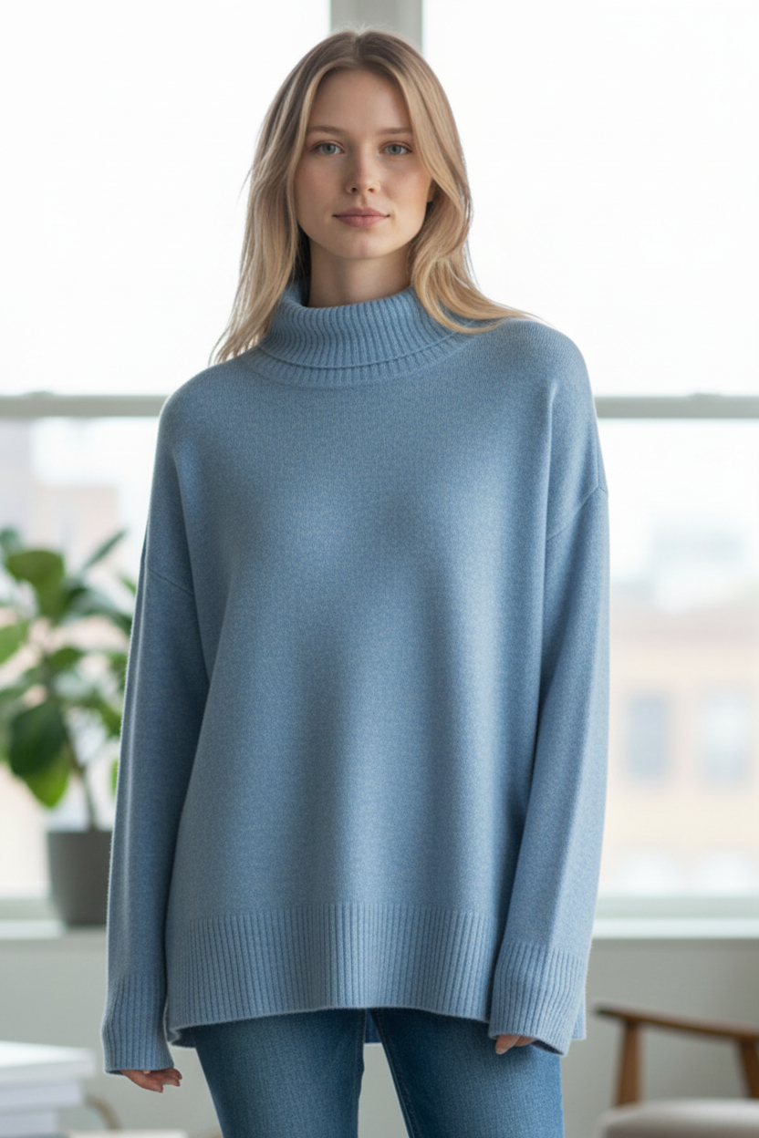 LBL RIB MOCK NECK SWEATER