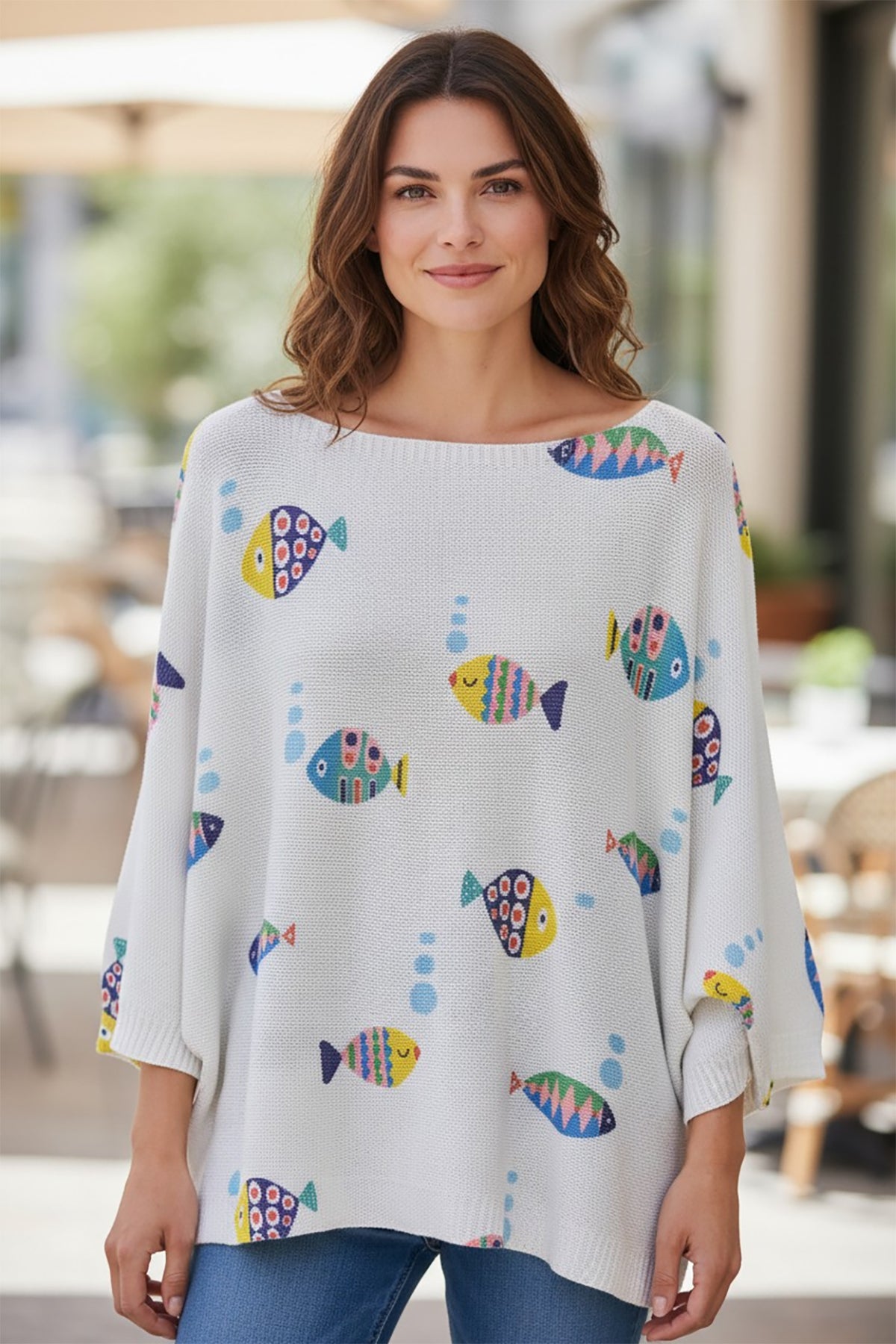 Fish Print Top