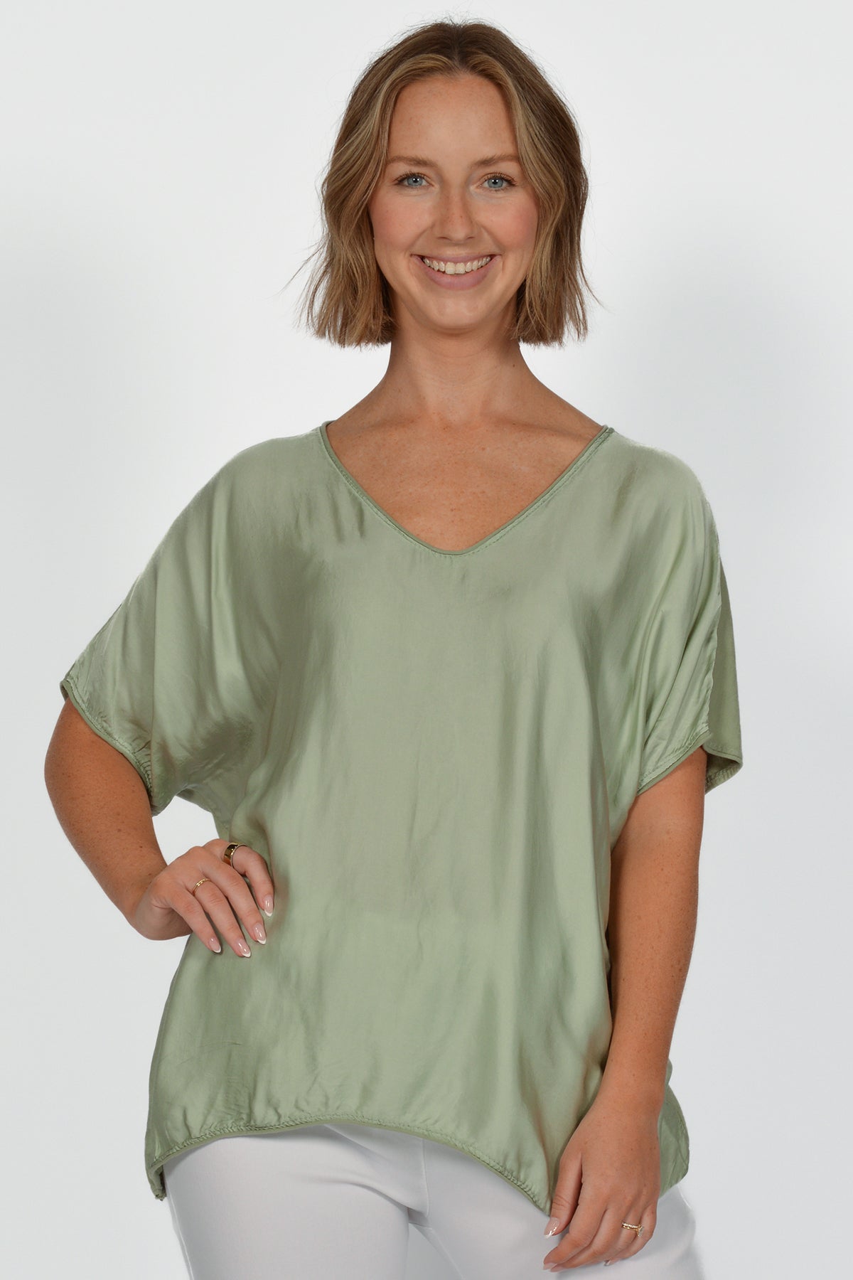 Satin Front Tee