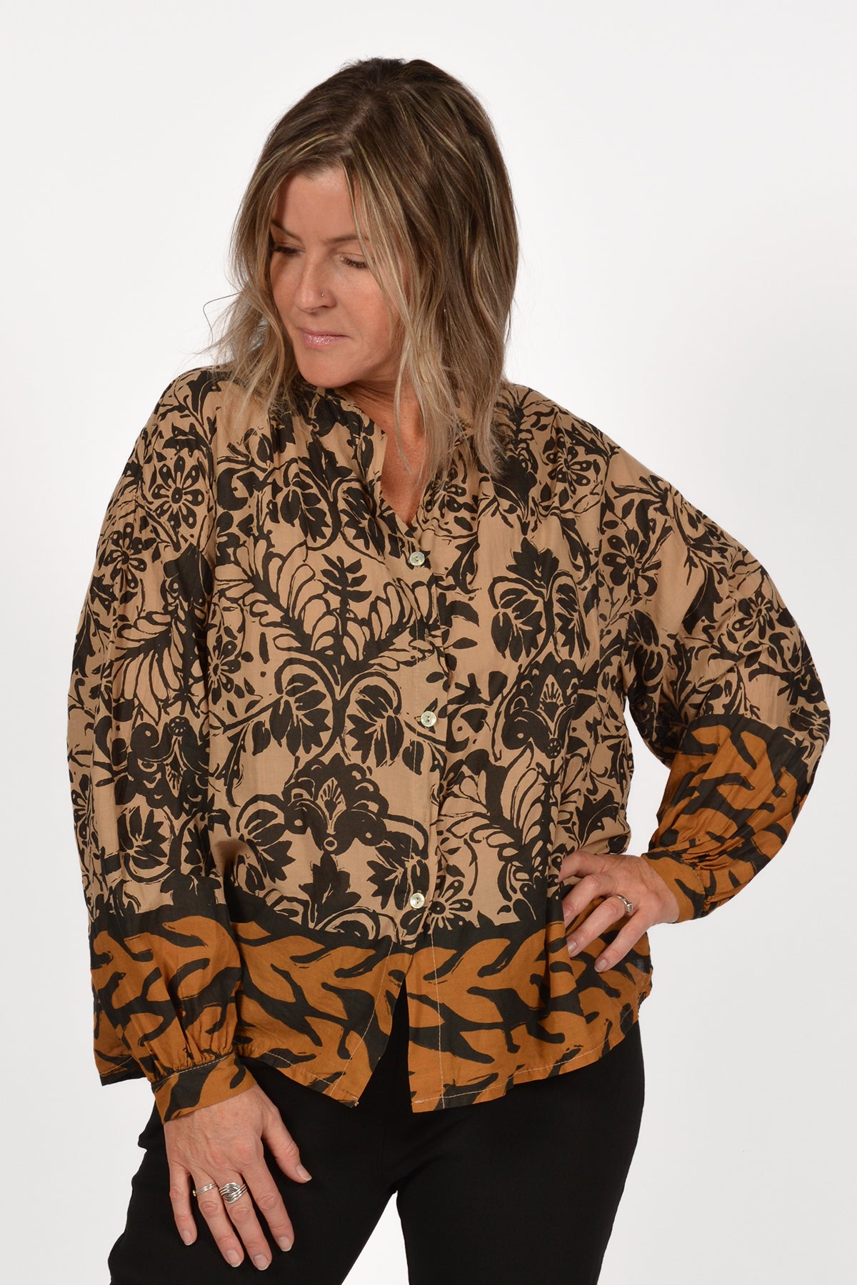 Made in Italy Catherine Lillywhite DGY MATCHING 2PC TUNIC one size fits most