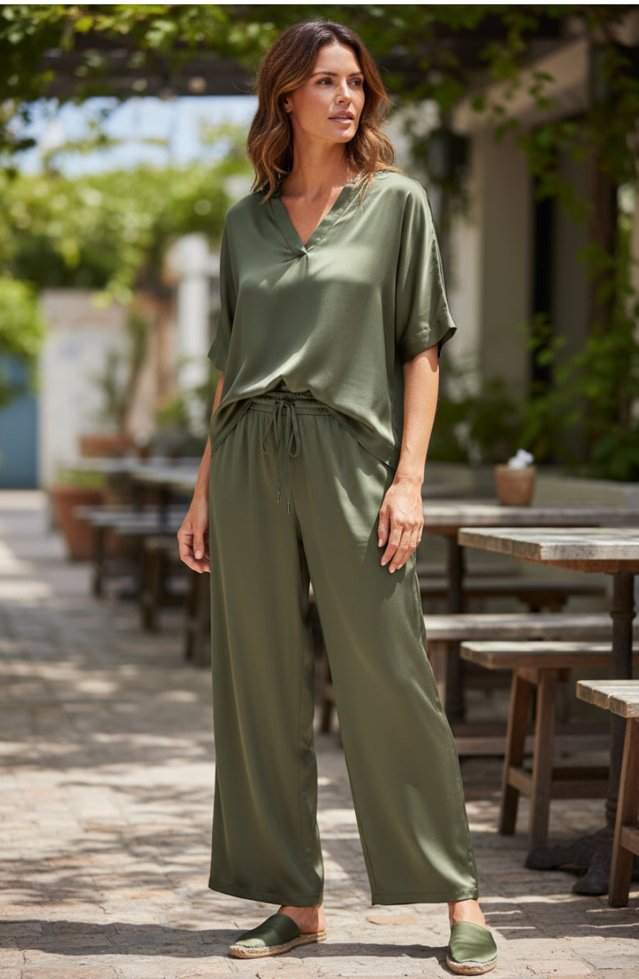 GR SATIN TIE WAIST PANT