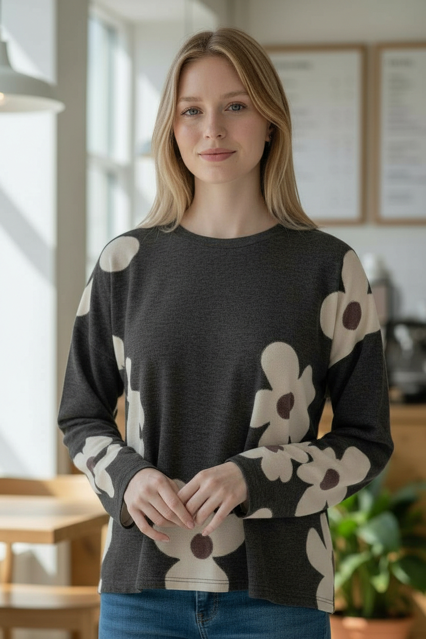 BK DAISY PRINT TOP