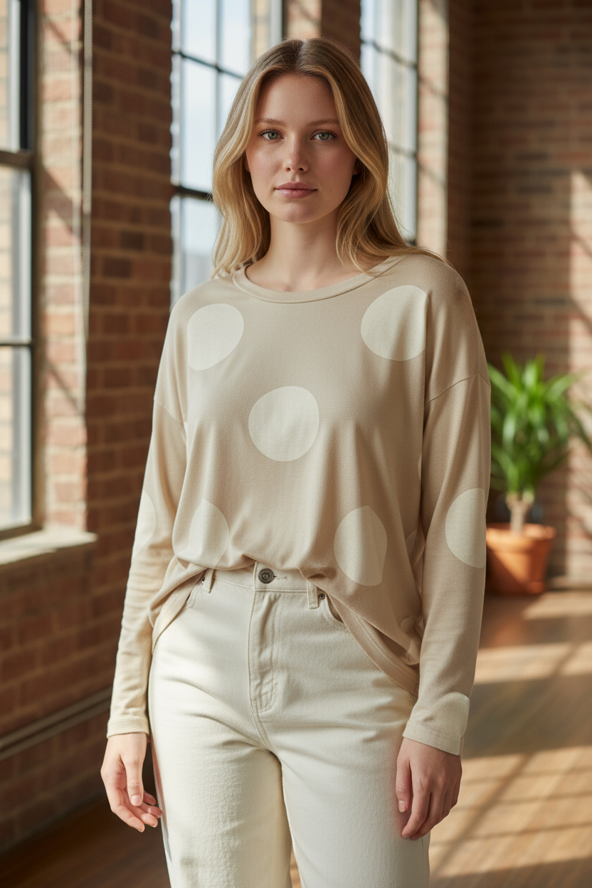 BE POLKA DOT PRINT TOP