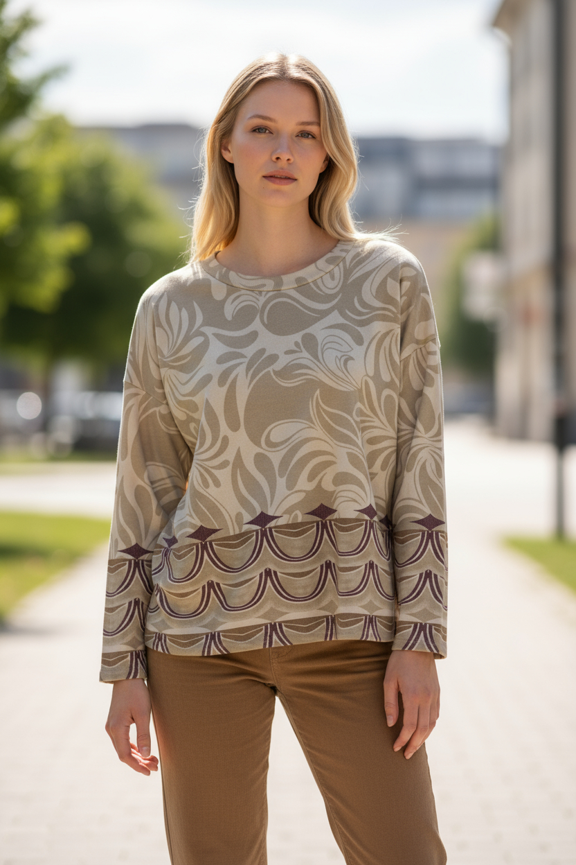 BE FILIGREE PRINT TOP