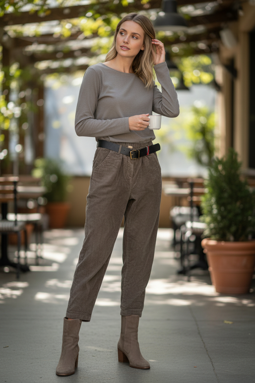 TA CORDUROY PULL ON PANT