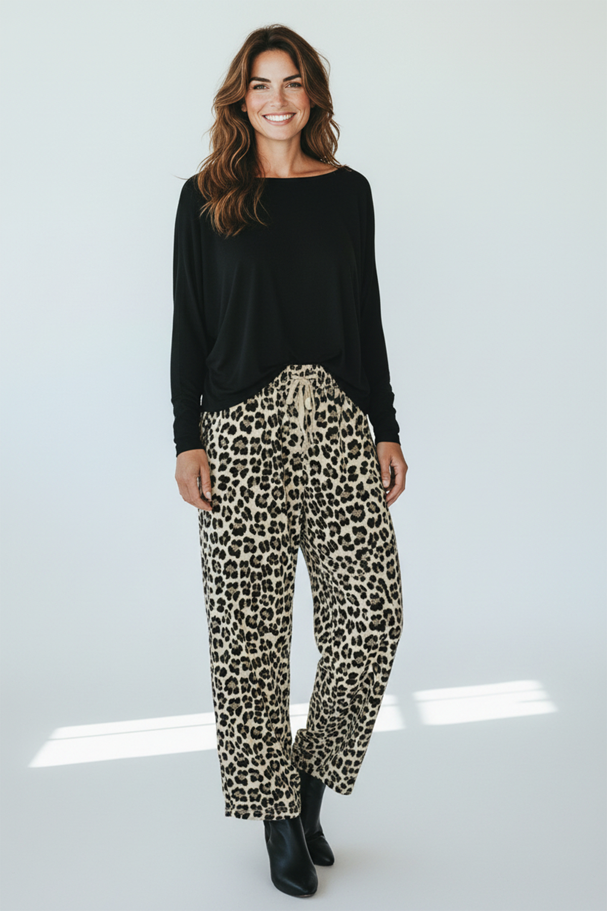 LEOPARD WIDE LEG PANT