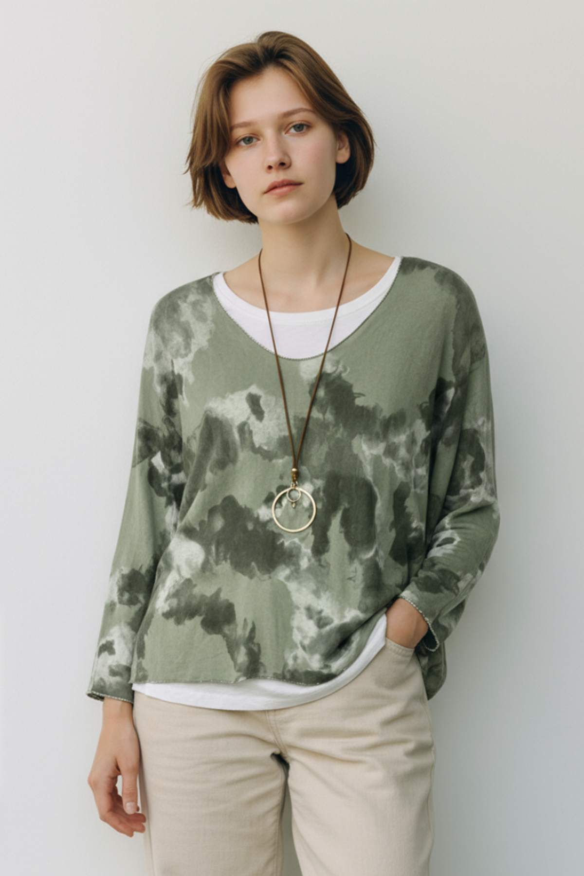 GR CLOUD PRINT 2PC TOP WTANK