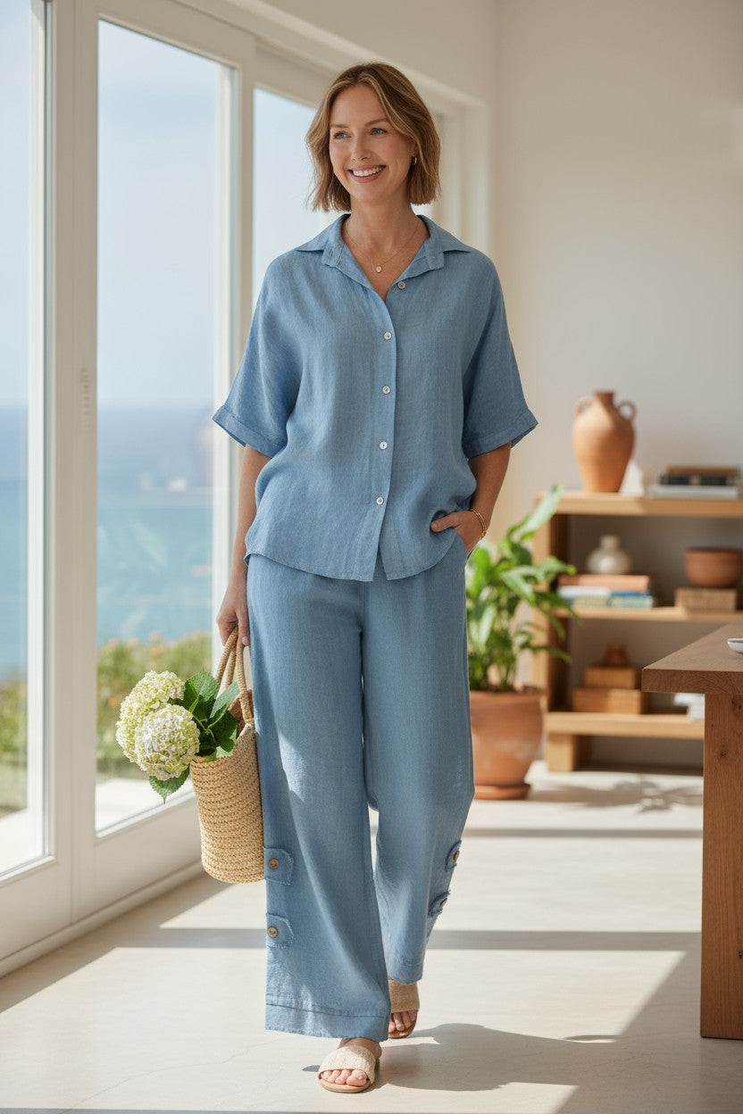 Short Sleeve Linen Shirt