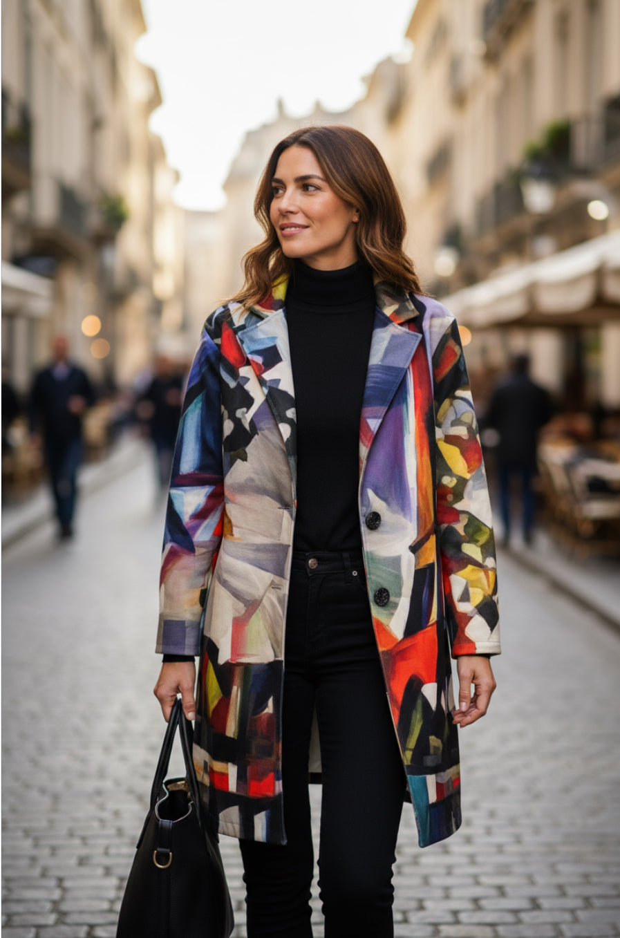 ABSTRACT PRINT COAT