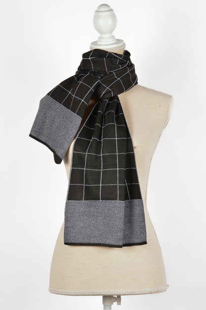 BK PLAID SCARF 12X72"