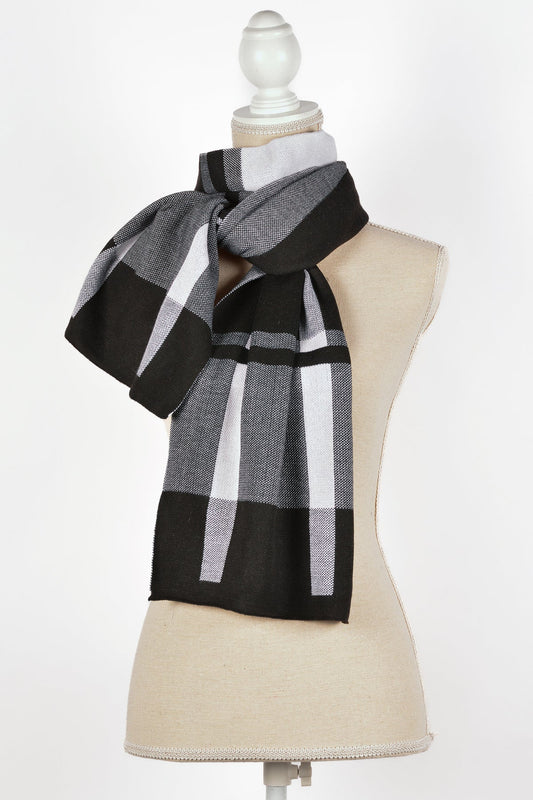 BK PLAID SCARF 12X72"