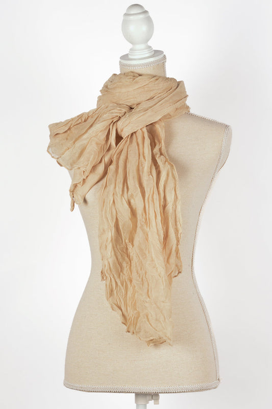 BE SOLID CRINKLE SCARF 28X72