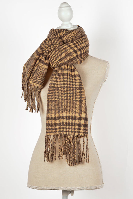 BR PLAID SCARF 26X72"