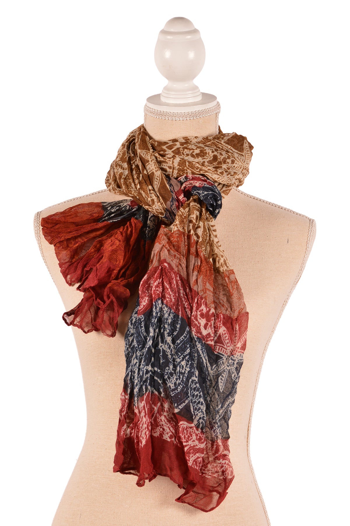 BR 31.5X71" PALM PRINT SCARF