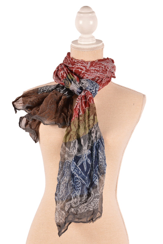 NA 31.5X71" PALM PRINT SCARF