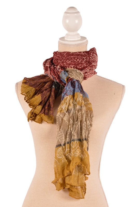 YL 31.5X71" PALM PRINT SCARF