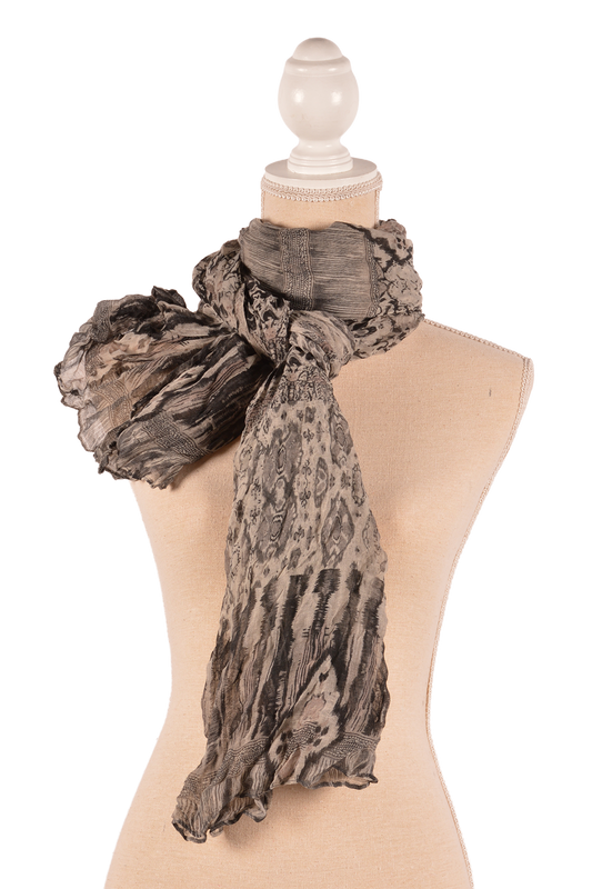 BK 31.5X71" CRINKLE SCARF