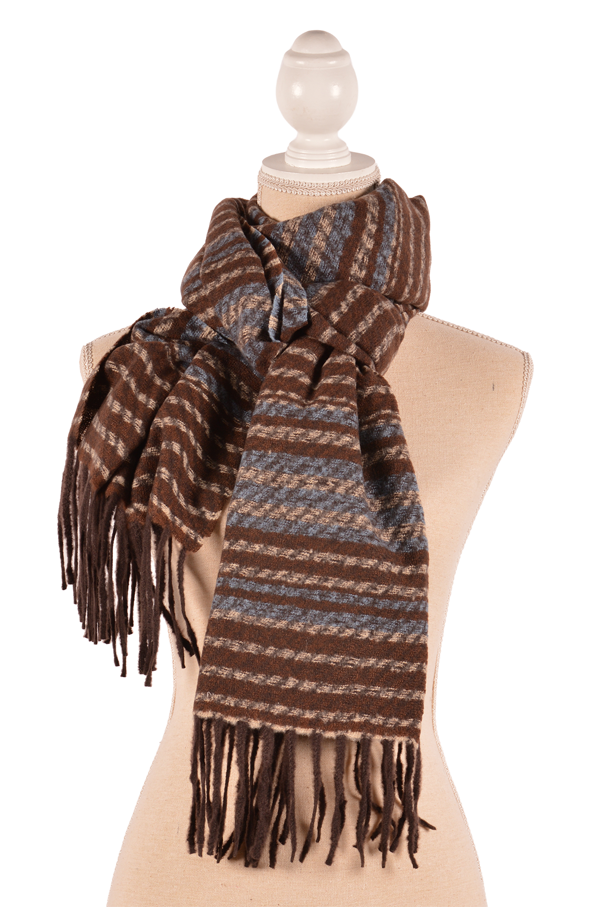 BL 27.5X71" STRIPE SCARF