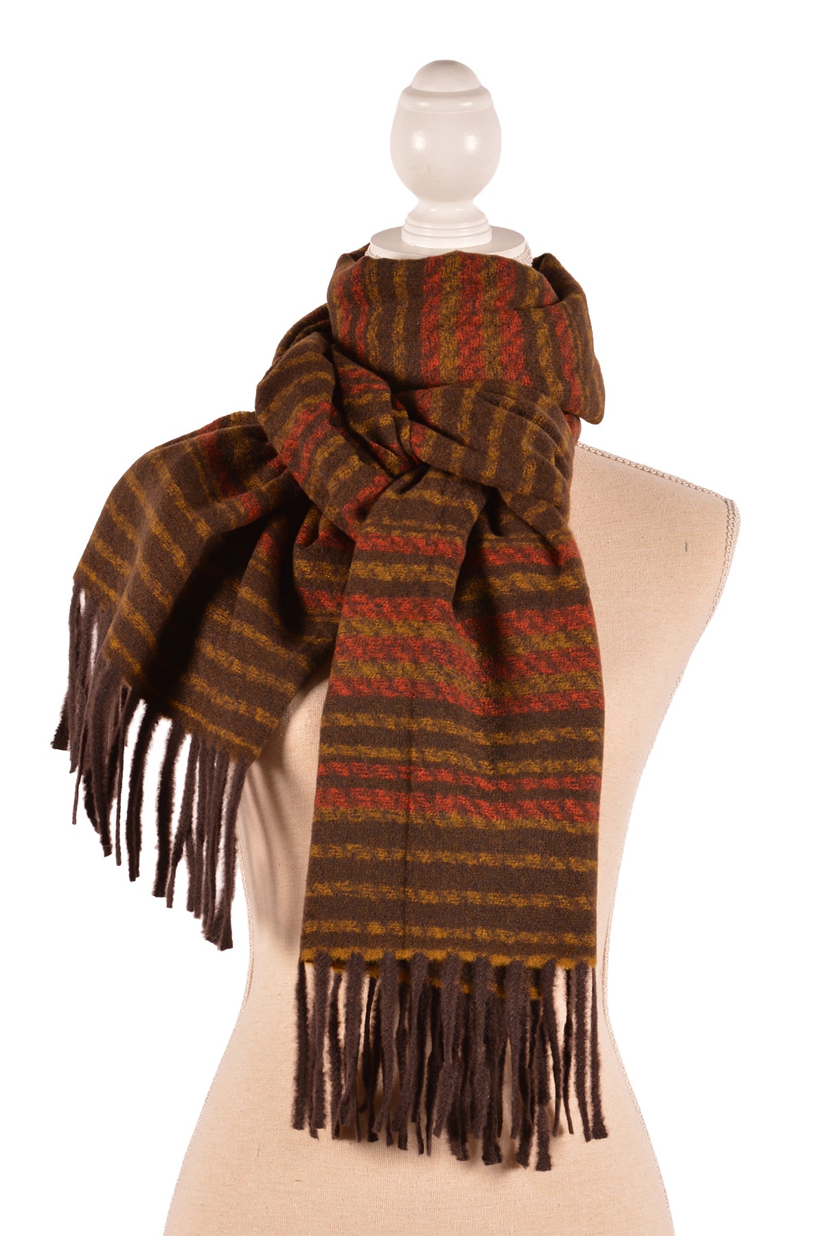 BR 27.5X71" STRIPE SCARF