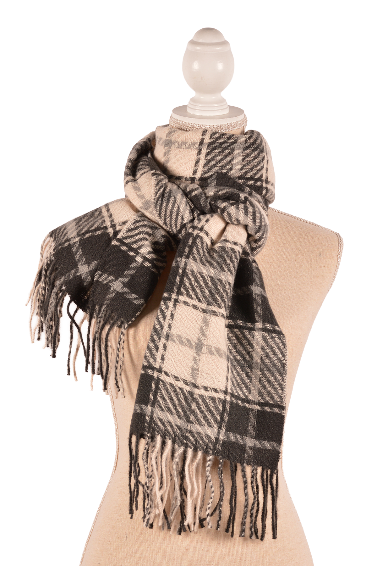 BK 26X71" TARTAN SCARF