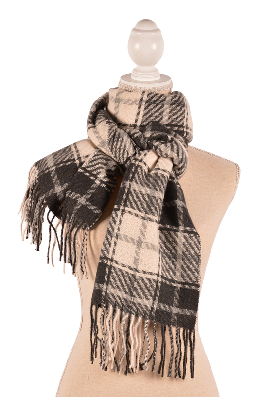 BK 26X71" TARTAN SCARF