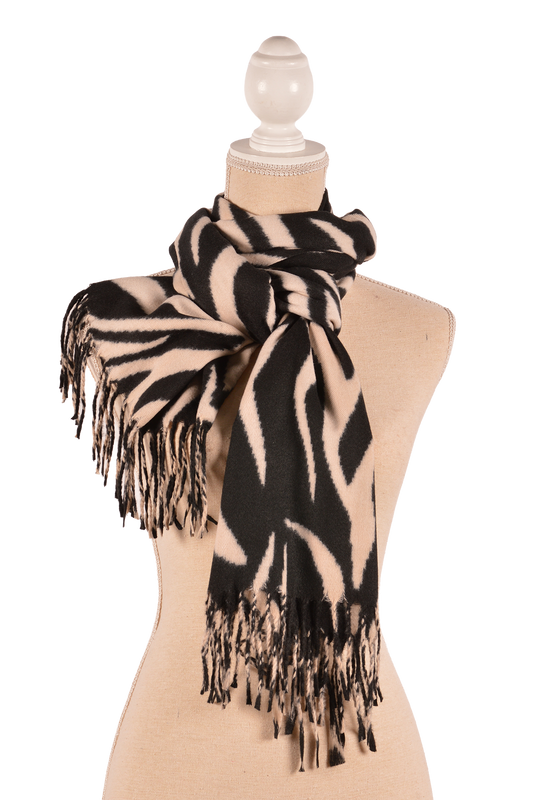 BE 27.5X71" ZEBRA PRINT SCARF