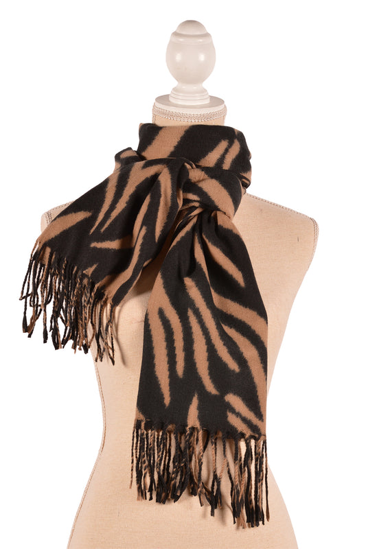 CA 27.5X71" ZEBRA PRINT SCARF