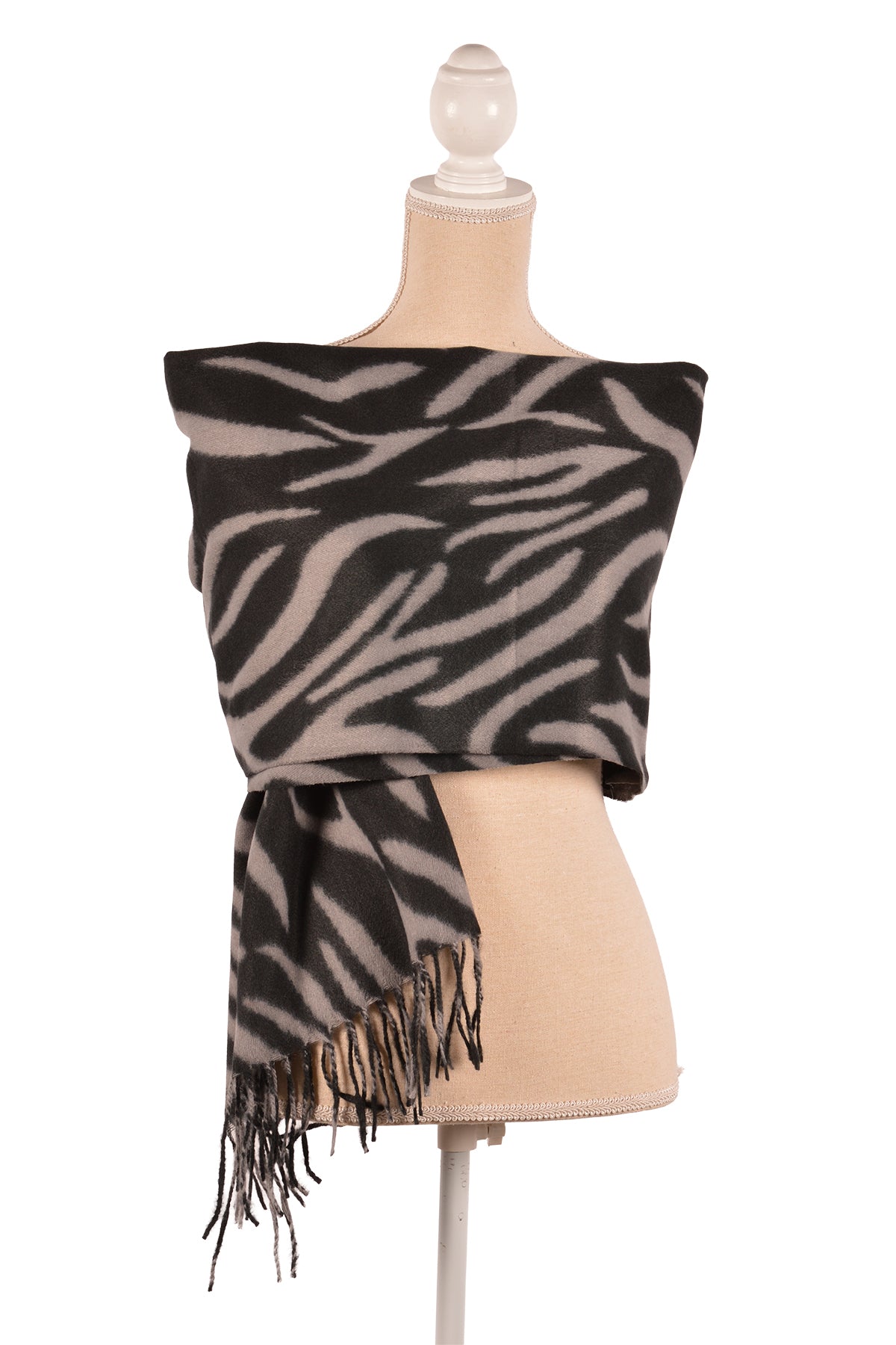 GY 27.5X71" ZEBRA PRINT SCARF