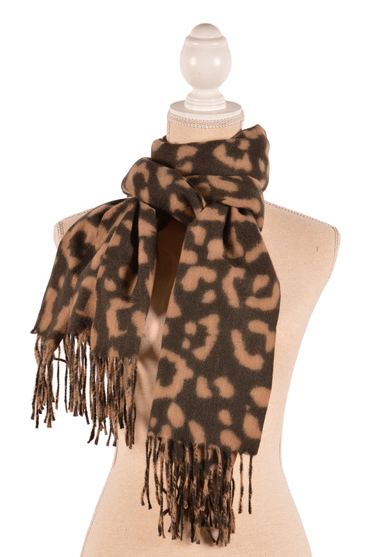 BR 27.5X71" LEOPARD SCARF