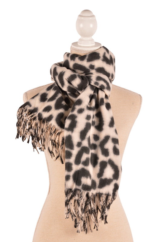 WH 27.5X71" LEOPARD SCARF