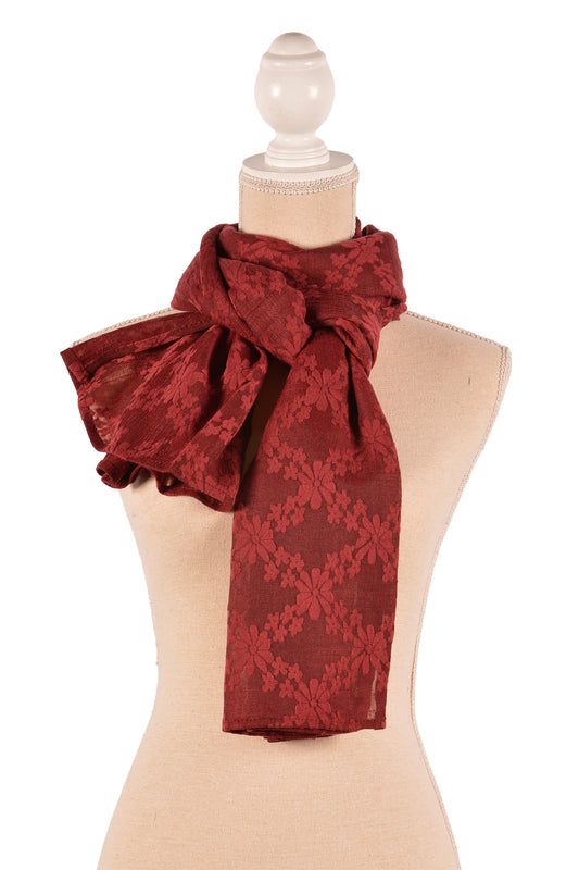 BU 27.5X71" DIA LACE SCARF