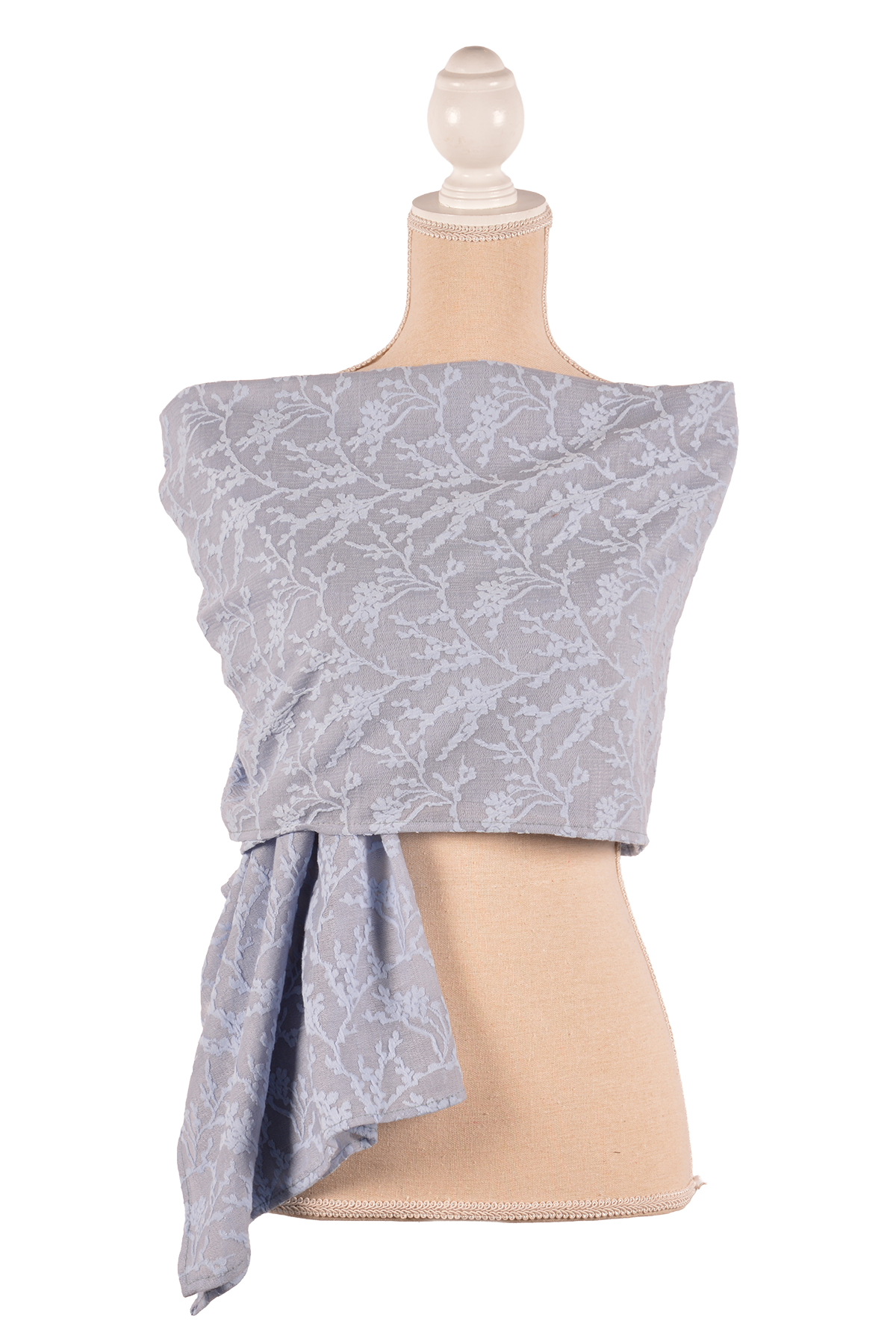 BL 27.5X71" LACE PRINT SCARF