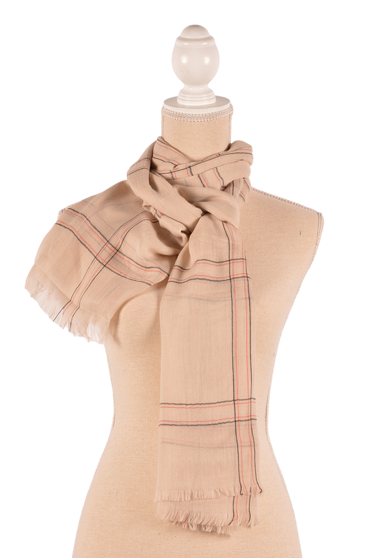 BE 29.5X75" WINDOWPAIN SCARF