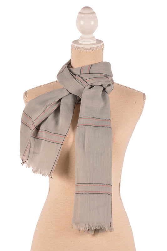 GY 29.5X75" WINDOWPAIN SCARF