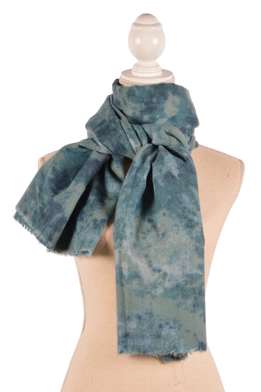 BL 27.5X71" TIE DYE SCARF