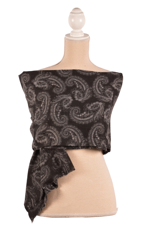 BK 27.5X71" PAISLEY SCARF