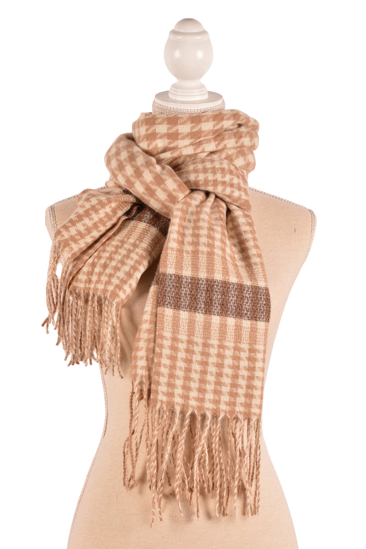 CA 27.5X71" LG CHECK SCARF